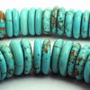 115 x 10mm Blue Turquoise Heishi Disc Beads
