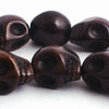 35 Unusual Voodoo Black Carved Skull Turquoise Beads