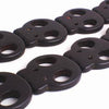 14 Large Black Turquoise Flat Skull Beads