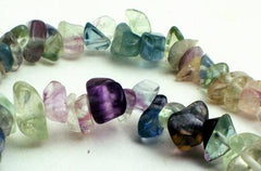 Enchanting Rainbow Fluorite Chip Beads - Long 32-inch String