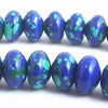 76 Deep-Blue & Green Calsilica Rondelle Beads