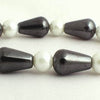 Splendid Magnetic Hematite Teardrop & Pearl Bracelet