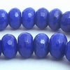 62 Faceted Midnight  Blue Jade 10mm Rondelle Beads