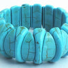 Chunky Blue Turquoise Pomelo-Shapes Bracelet - Heavy!