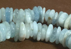 Breathtaking Sleek Aquamarine Flakes Beads