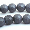 Heavy Faceted Gunpowder Grey Hematite 8mm Beads