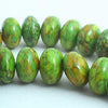 Seductive Apple Green Turquoise Rondelle Beads - 8mm or 12mm