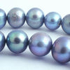 36 Large Shiny Cadet Grey Pearls - 11mm