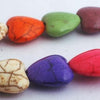 Colourful Rainbow Turquoise Heart Beads