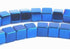 122 Metalic Blue Hematite 3mm Cube Beads - Sparkling Bling!