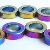 Shiny Auora Borealis Hematite Ring Frame Beads - 8mm or Large 12mm