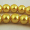 Daffodil Yellow Glass Pearl Beads - 8mm