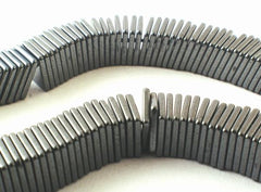 400 Unusual Sleek Matt Hematite Square Wafer Heishi Beads - 6mm or 3mm