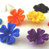 50 Large 17mm Petal Pony Beads - 6 Fun Colours