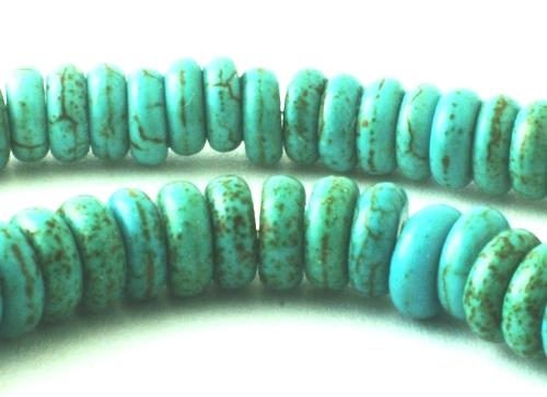 162 Enchanting Stabilized Blue Turquoise Rondelle Beads
