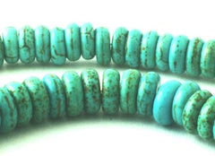 162 Enchanting Stabilized Blue Turquoise Rondelle Beads