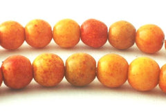 Beautiful 6mm Tangerine Orange Jasper Beads