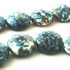 25 Large Irish Blue Rain Flower Viewing Stone Button Beads