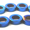 32 Dramatic Large AB Neon-Blue Hematite Frame Ring Beads - 14mm