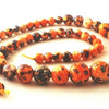 Graduated Summer-Orange Rain Flower Viewing Stone Beads - 14mm to 6mm