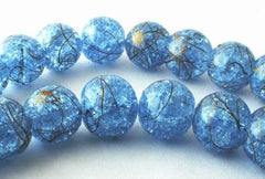 Shiny Sparkling Rutile Baby Blue Crystal Beads - 10mm