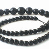 Faceted Black Agate Graduated 14mm to 6mm String