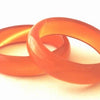 Orange Sardonyx Agate Ring - 6mm wide