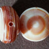 4 Dramatic Large Orange Sardonyx Agate Beads -24mm or 26mm