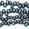 Peacock Black Gold Top-Drilled Rice Pearls - 6 x 4mm