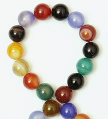 Multi Colour Rainbow  Agate Beads - green agate, carnelian, onyx + 8mm ,6mm or 4mm