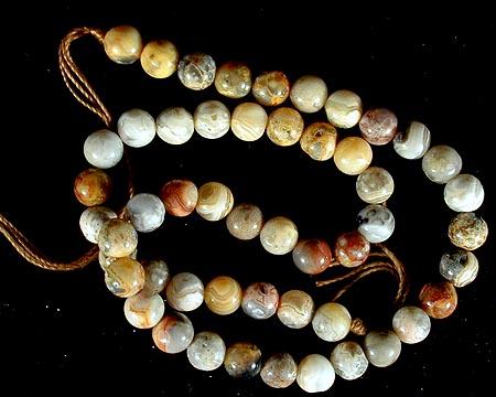 Colourful Natural Crazy Lace Agate Bead  - 6mm & 8mm
