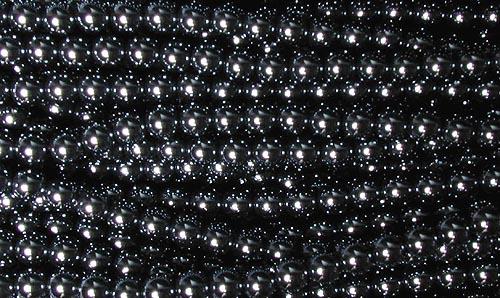 Round Black Non -Magnetic Hematite Beads - 4mm, 6mm , 8mm or 10mm String