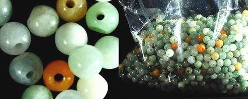 100 x Natural Chinese Mixed Jade Beads - 3mm, 4mm, 6mm or 8mm