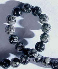 Silky Eye-catching Snowflake Obsidian - 8mm