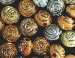 Beautiful Oriental Rose Acrylic Beads - 100 x 11mm