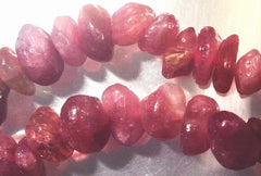 Small Mischief Pink  Tourmaline Nugget Beads