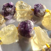 Huge Matte Amethyst & Pineapple Quartz Rough-Cut Nuggets - Heavy!