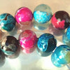 Colourful Faceted Rainbow Agate Beads - 6mm or 12mm