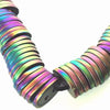 90 Very Heavy 2 Hole Purple & Green AB Matte Hematite Discs