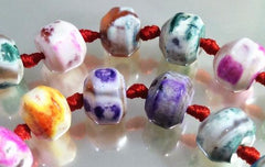 Dreamy Rainbow Summer Agate 10mm Wheel Beads