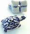 2 Lucky Large Prussian-Blue Porcelain Tortoise Beads - Unusual!