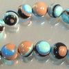 Summer Zebra Blue Calsilica Beads - 4mm, 6mm or 12mm