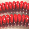 124 Fire-Engine Red Howlite Disc Rondelle Beads-8mm