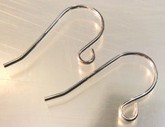 4 Jewellery Hooks 20mm x 10mm - Solid 925 Sterling Silver