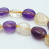 Stunning Yellow Citrine and Purple Amethyst Small Nugget Beads