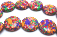 Dazzling Colourful Calsilica Button Bead String