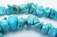 Long Stunning Blue Turquoise Chip Bead String