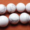 Lovely White Howlite Bead String - 4mm, 6mm or 8mm