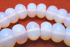 Glamorous 12mm Matte Opalite Moonstone Rondelle Beads