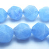 Dreamlike Cornflower Blue Polygon Cut Jade Beads